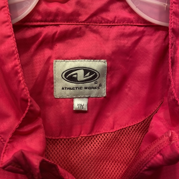 Pink Athletic Works wind breaker mesh back zipper pocket small mark see pics XXL - Picture 5 of 10